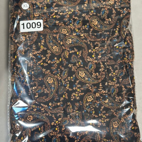 Croft & Barrow WMNS Paisley Black Corduroy Pants 16, Stretch Retro Boho Classic - Picture 13 of 13